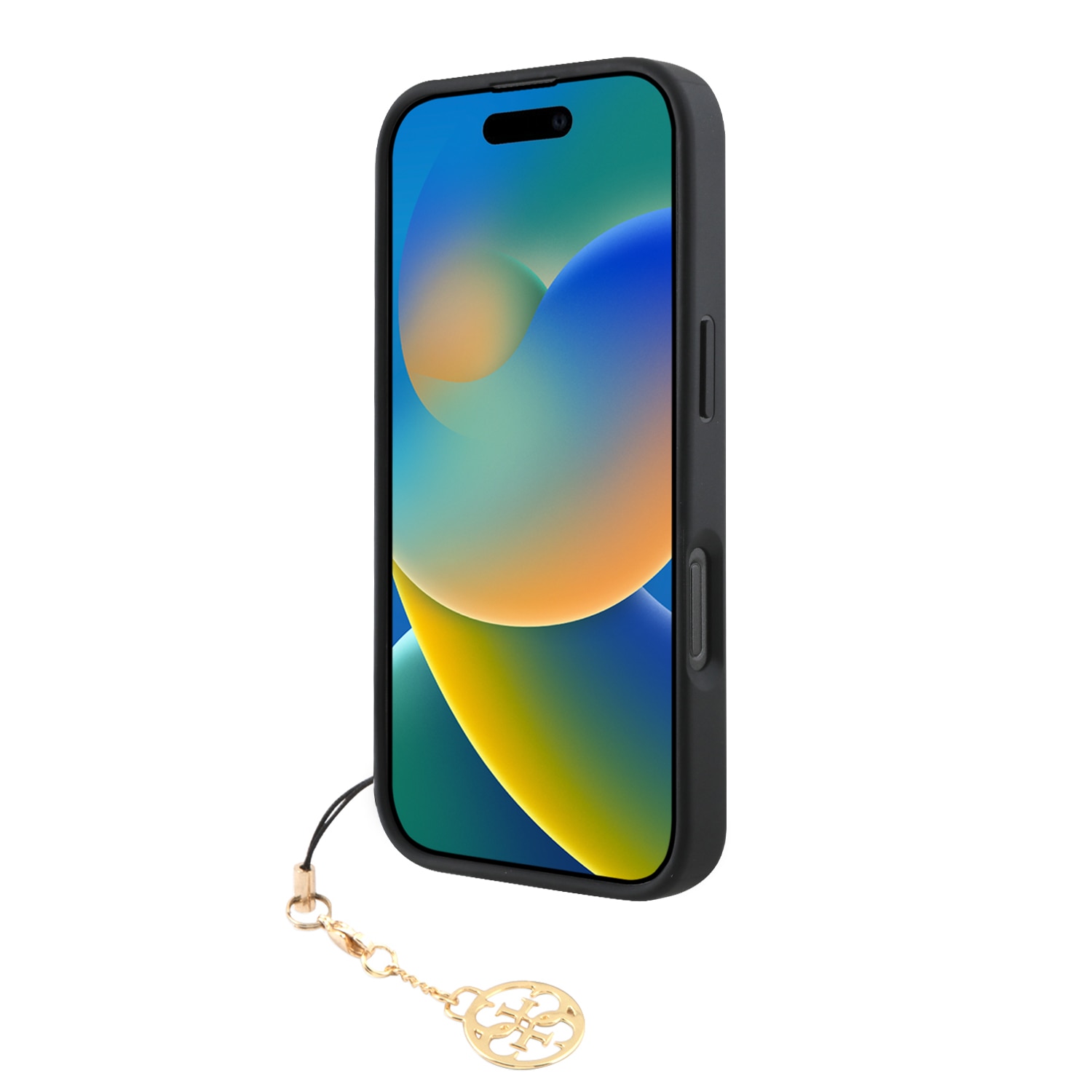 Husa de protectie Guess 4G Charm pentru iPhone 16 Pro Max, Tone on Tone Gri