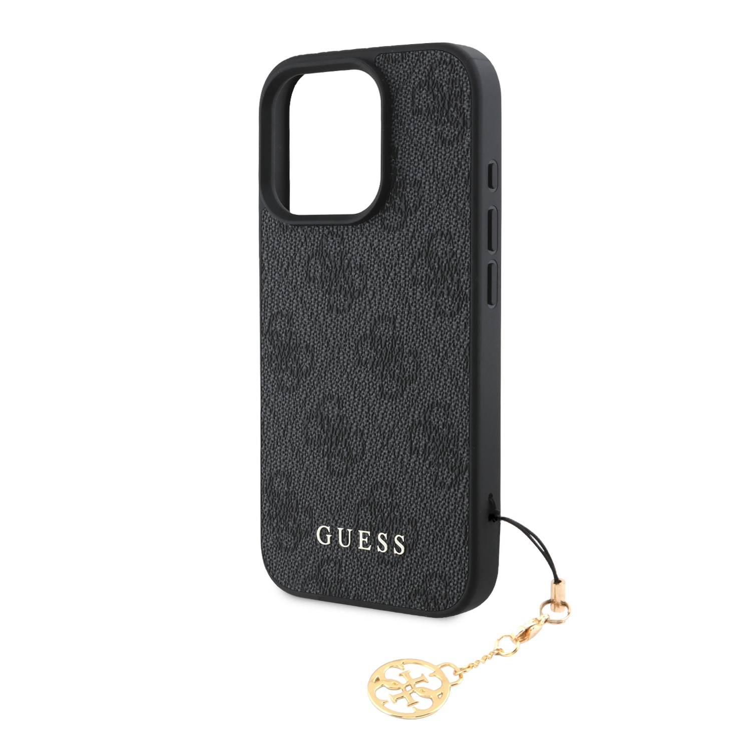 Husa de protectie Guess 4G Charm pentru iPhone 16 Pro Max, Tone on Tone Gri