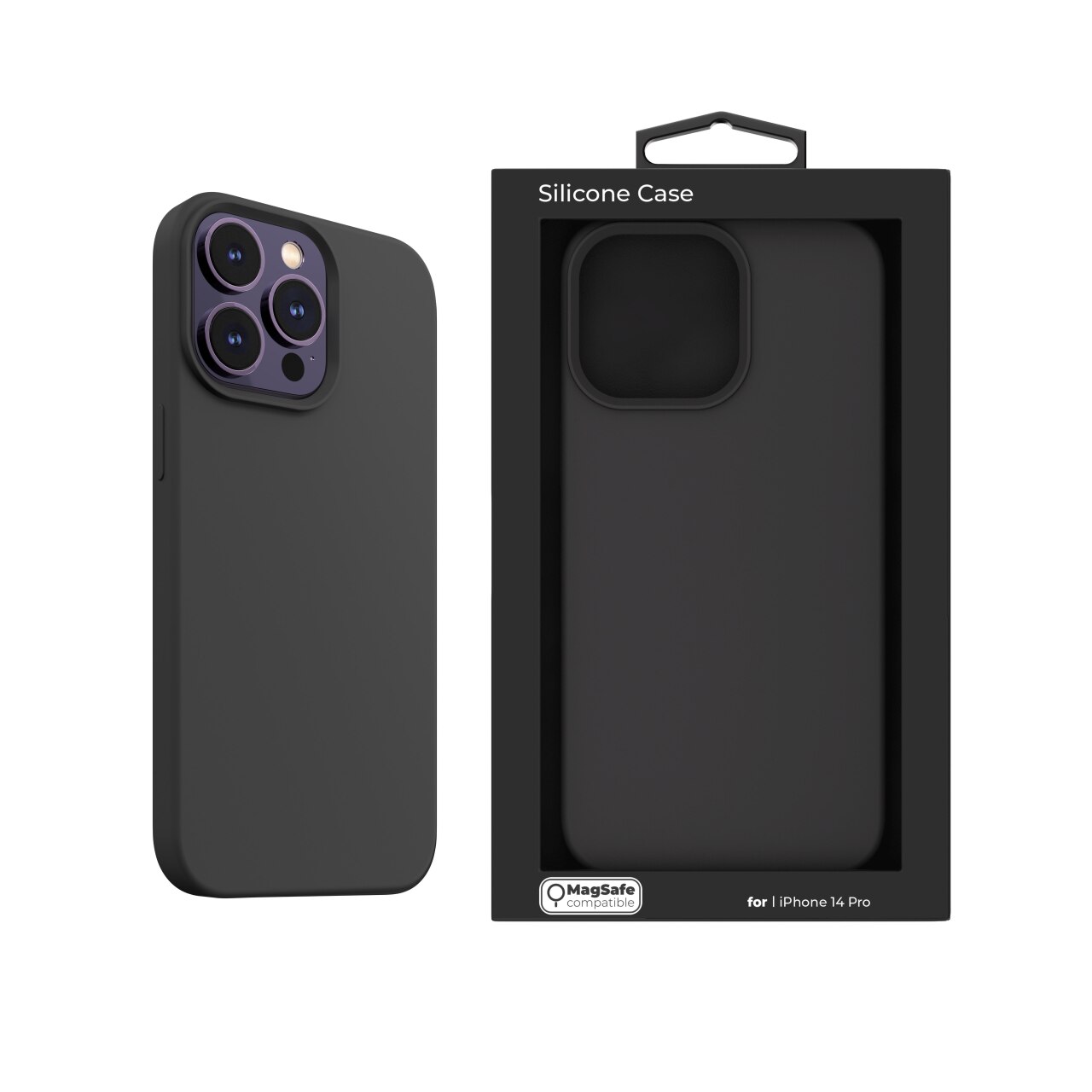 Husa de protectie Next One MagSafe Silicone Case pentru iPhone 14 Pro, Black