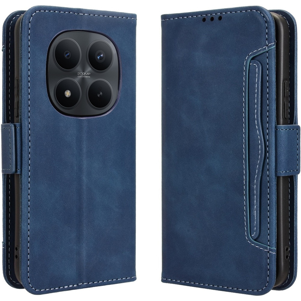Husa telefon XGSM pentru Xiaomi Redmi Note 15 Pro Plus 5G / Poco M8 Pro 5G, cu slot pentru carduri, albastra, functie de suport