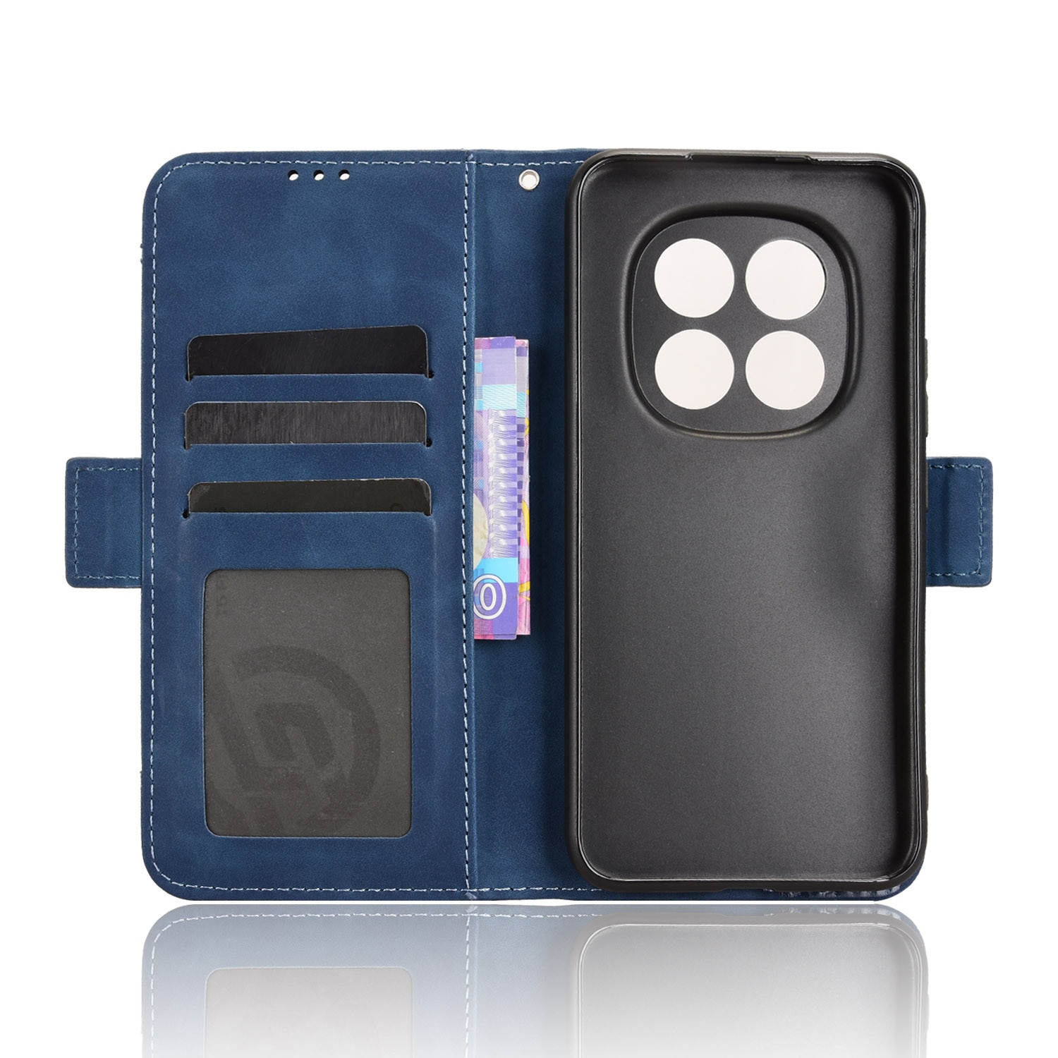 Husa telefon XGSM pentru Xiaomi Redmi Note 15 Pro Plus 5G / Poco M8 Pro 5G, cu slot pentru carduri, albastra, functie de suport
