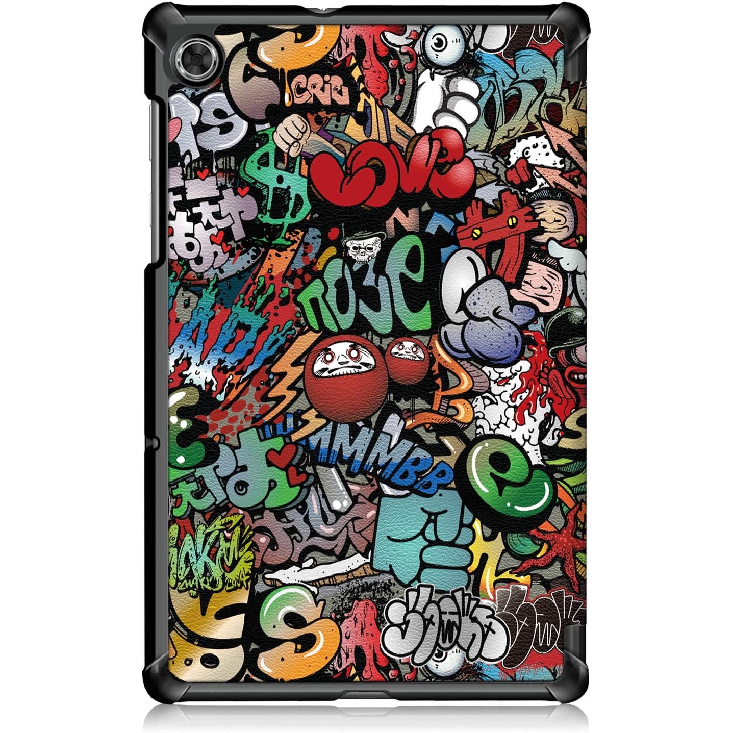 Husa Slim Sigloo, Smart Cover, Trifold, pentru tableta Samsung Galaxy Tab A8 10.5inch (2022/2021) SM-X200 / X205 / X207, model Graffity
