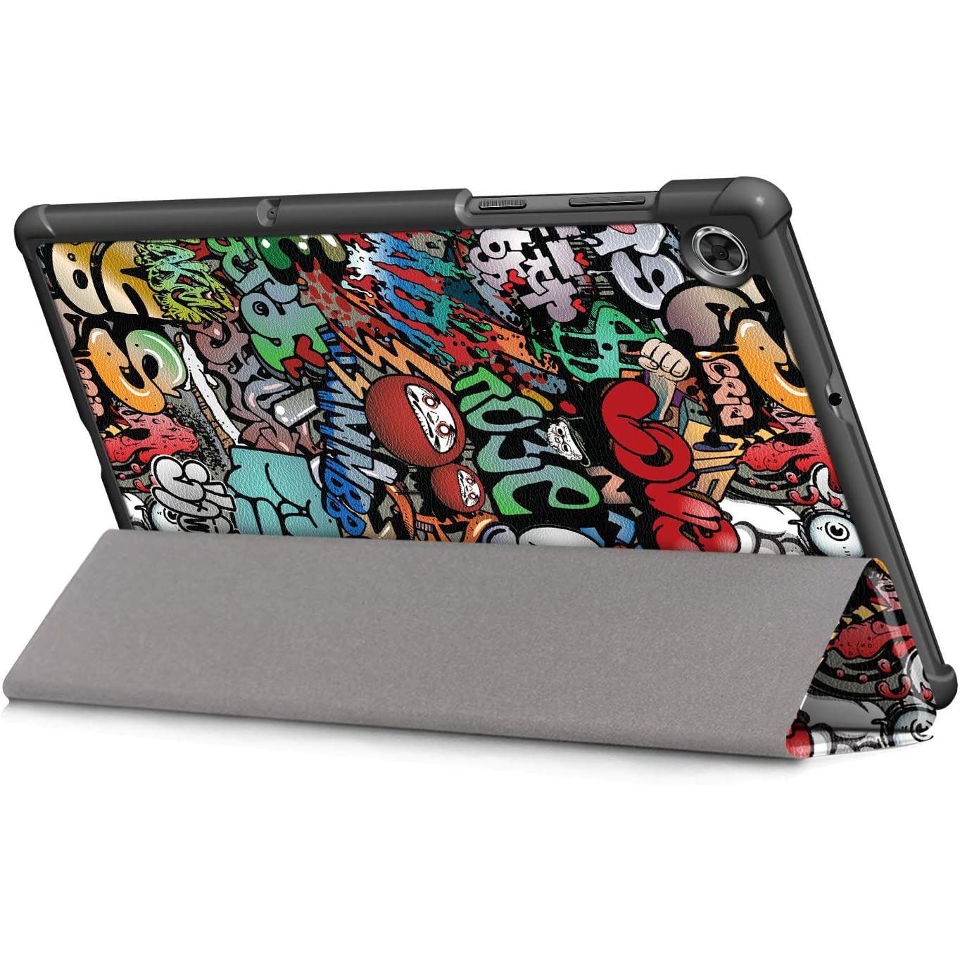 Husa Slim Sigloo, Smart Cover, Trifold, pentru tableta Samsung Galaxy Tab A8 10.5inch (2022/2021) SM-X200 / X205 / X207, model Graffity