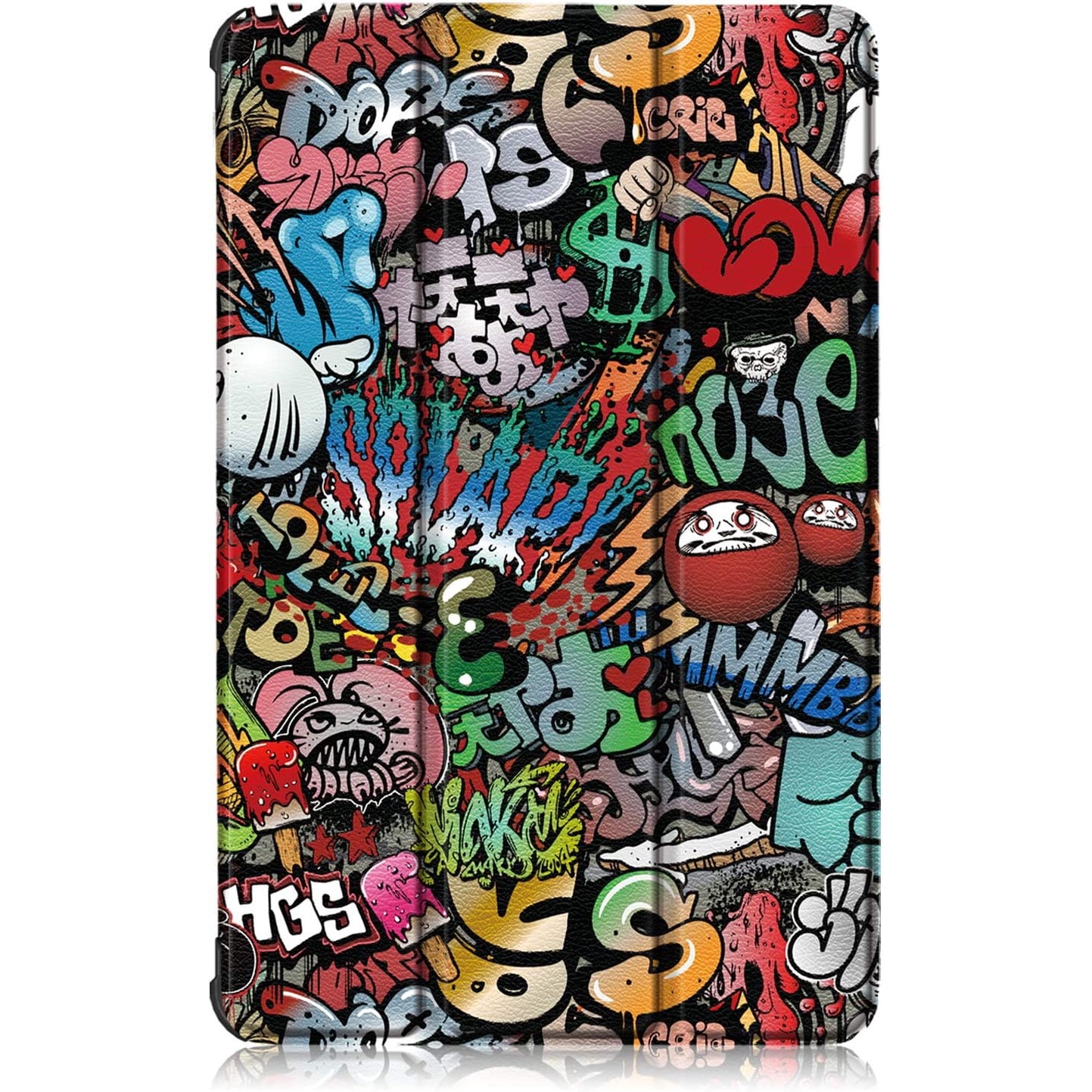 Husa Slim Sigloo, Smart Cover, Trifold, pentru tableta Samsung Galaxy Tab A8 10.5inch (2022/2021) SM-X200 / X205 / X207, model Graffity
