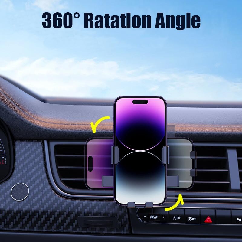 Suport auto pentru telefon Mozeeda, reglare 360 grade, negru, silicon