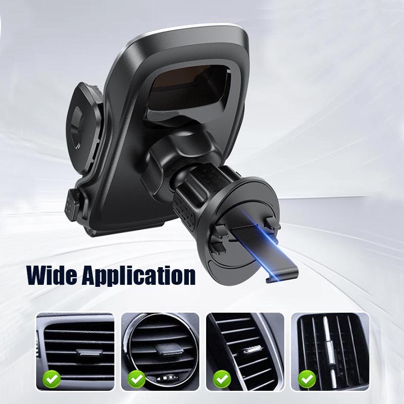 Suport auto pentru telefon Mozeeda, reglare 360 grade, negru, silicon