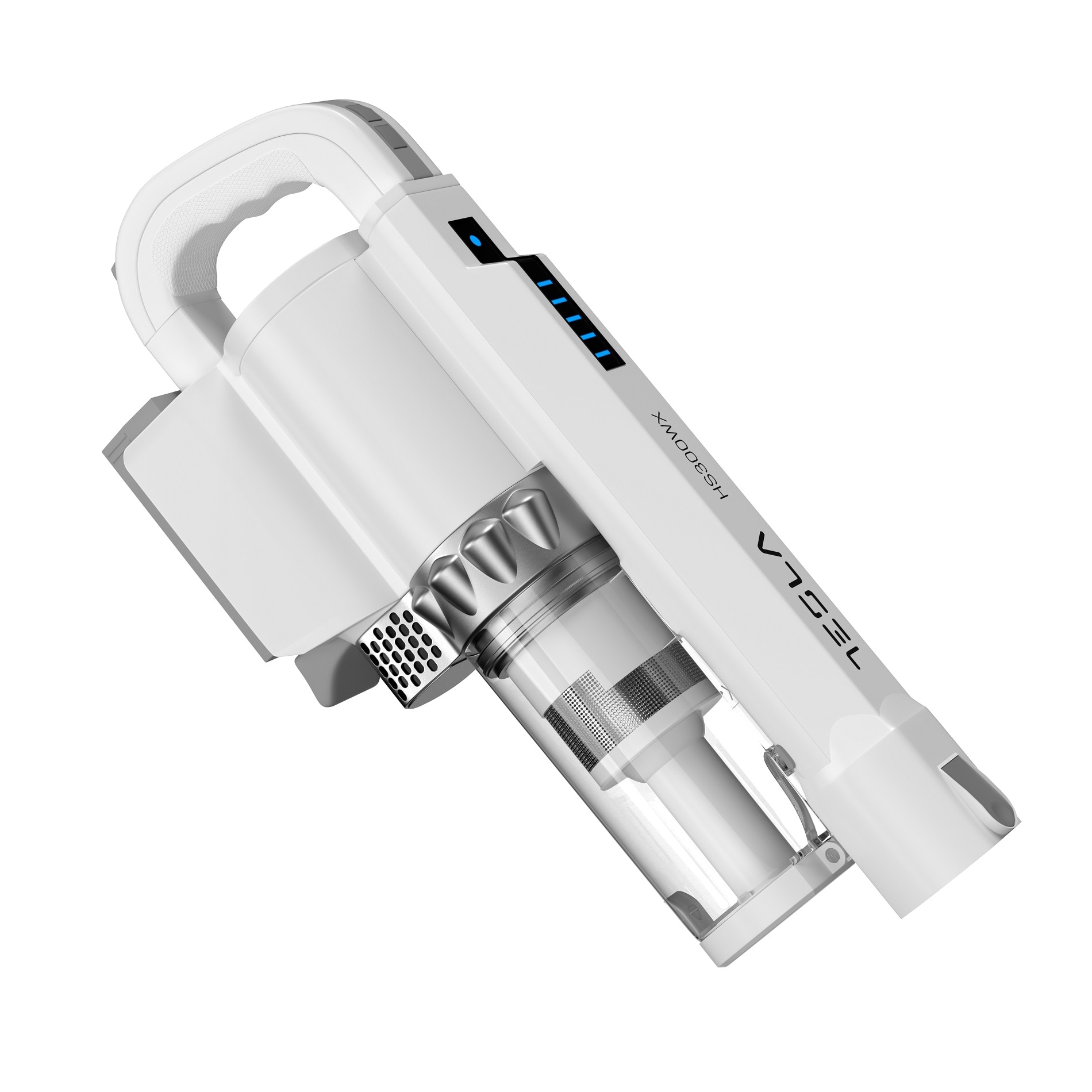 Aspirator vertical TESLA HS300WX, capacitate 0.2 l, 200 W, Alb/Gri