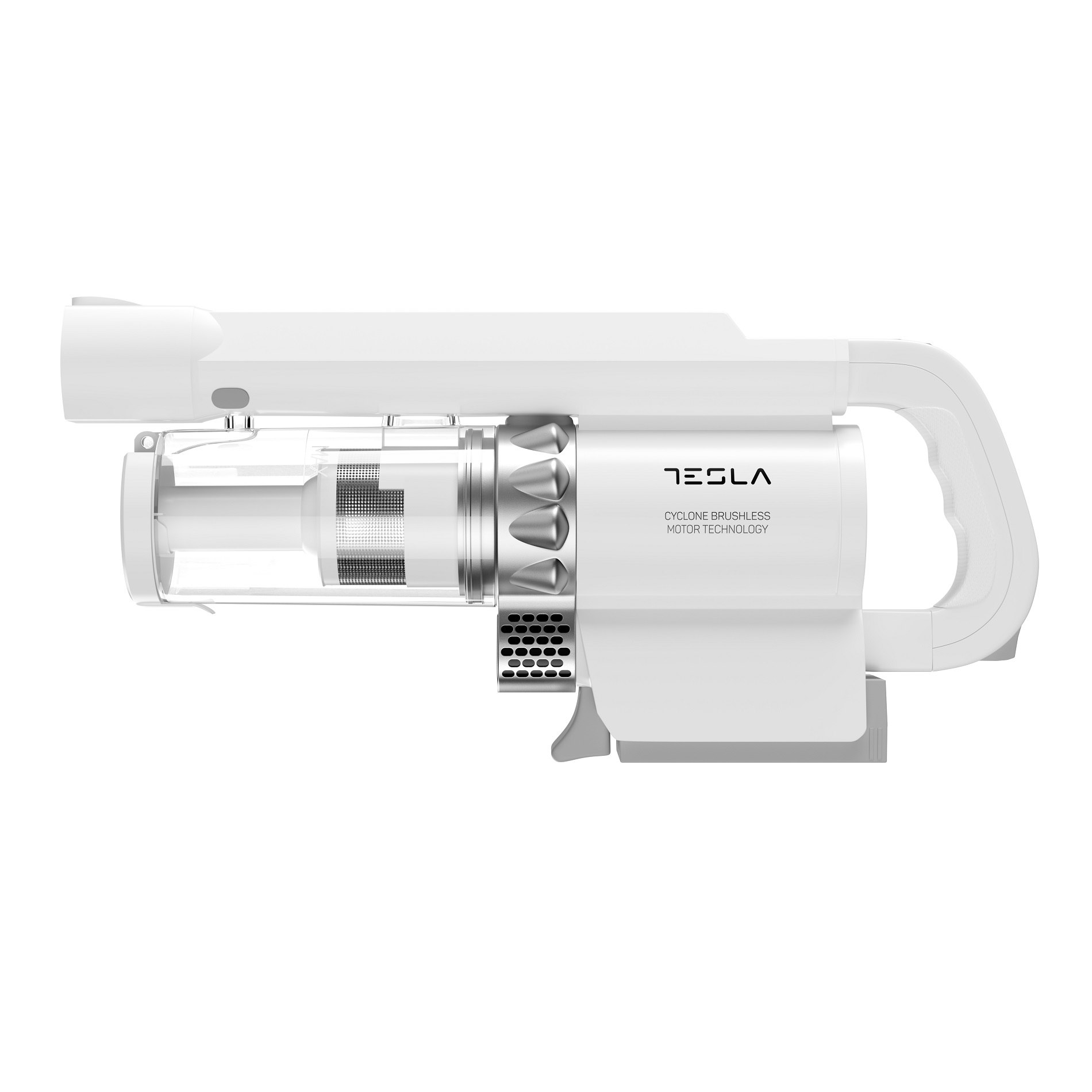 Aspirator vertical TESLA HS300WX, capacitate 0.2 l, 200 W, Alb/Gri