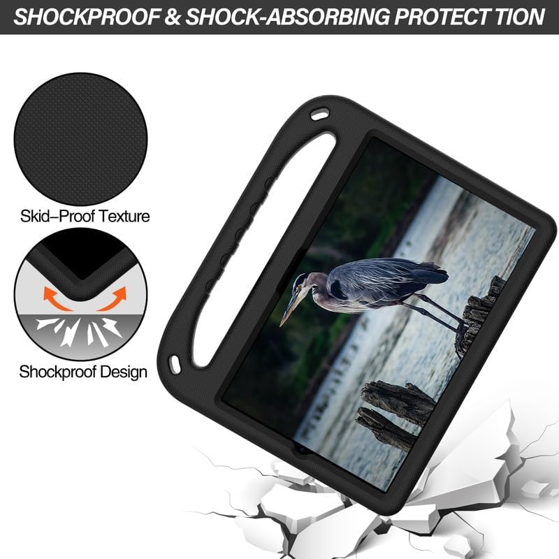 Husa copii pentru Samsung Galaxy Tab A7 (SM-T500/T505/T507), 10.4", Sigloo, stand Built-in, Protectie 360, Negru