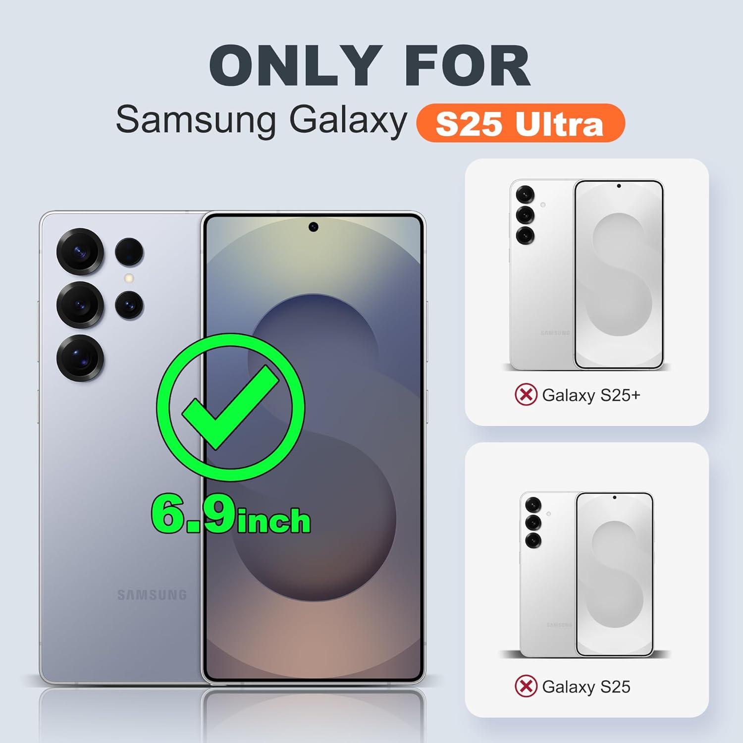 Husa telefon pentru Samsung Galaxy S25 Ultra, silicon moale, suport magnetic, protectie militara, ultra-subtire, Albastru deschis