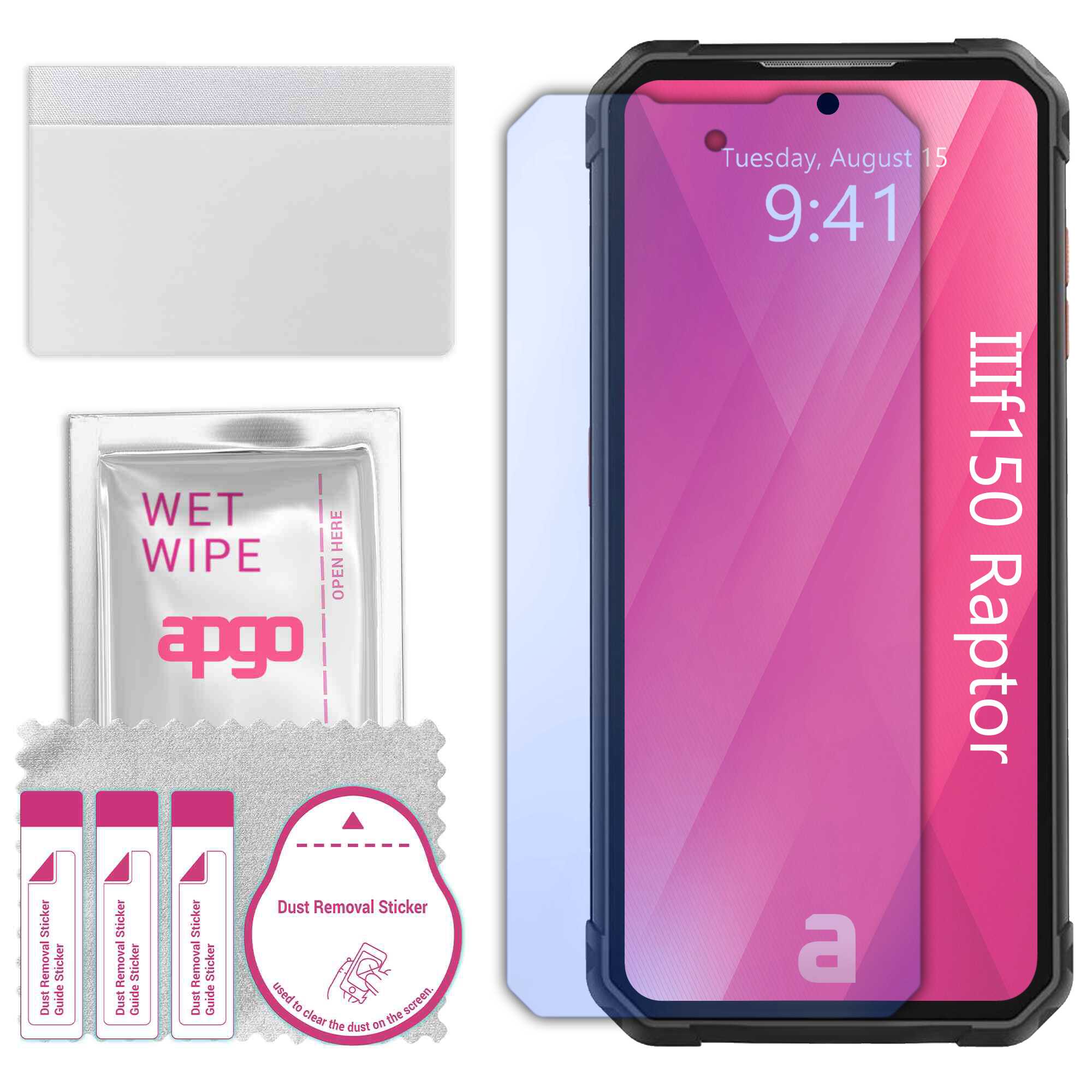 Sticla de protectie apgo pentru IIIf150 Raptor – sticla hibrida, securizata pentru display, lucioasa, pro flexible Hybrid Glass, 9H, full glue
