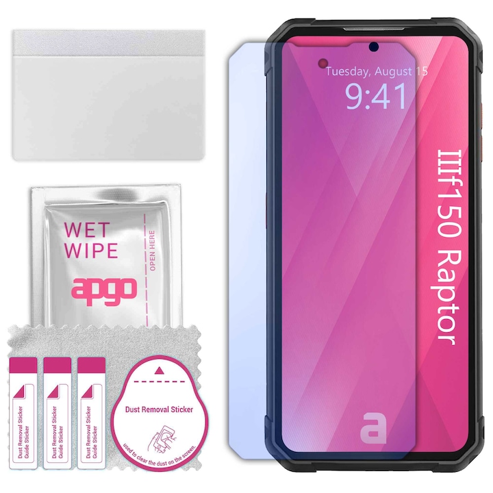Sticla de protectie apgo pentru IIIf150 Raptor – sticla hibrida, securizata pentru display, lucioasa, pro flexible Hybrid Glass, 9H, full glue