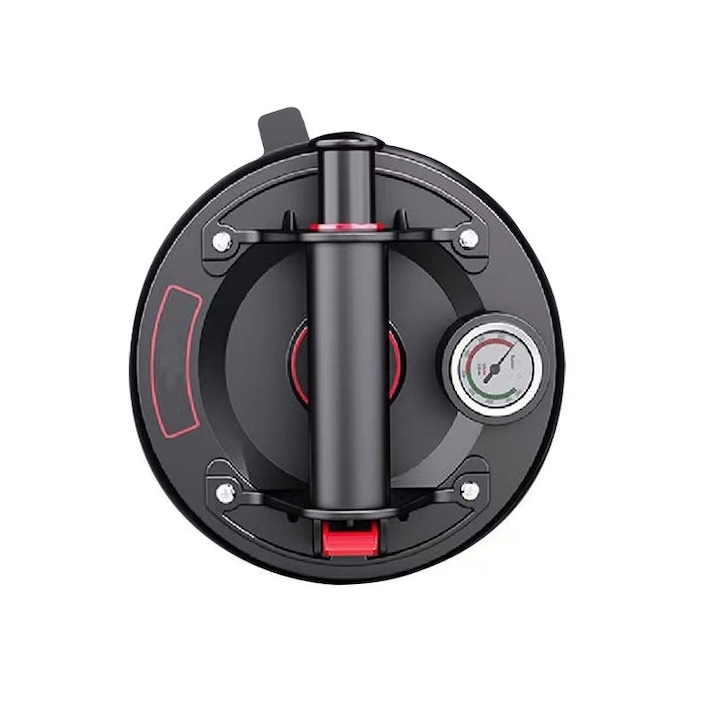 Cupa de aspiratie pentru curatarea sticlei, monitorizarea in timp real a manometrului, diametrul mare de 205 mm, adsorbe o varietate de materiale, cauciuc ingrosat, negru