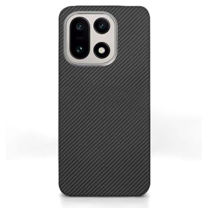 Husa de protectie Premium Tip Kevlar pentru OnePlus 15, fibra de aramida Kevlar, Negru