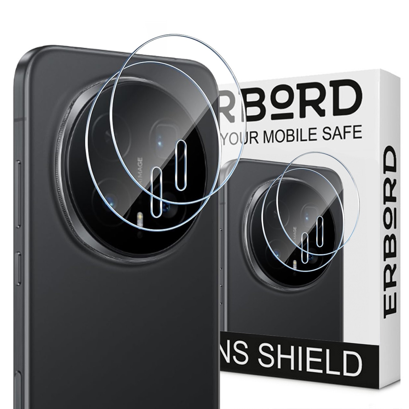 Set 2x Folii protectie ERBORD pentru aparat Honor Magic 8 Pro, transparent, 9H