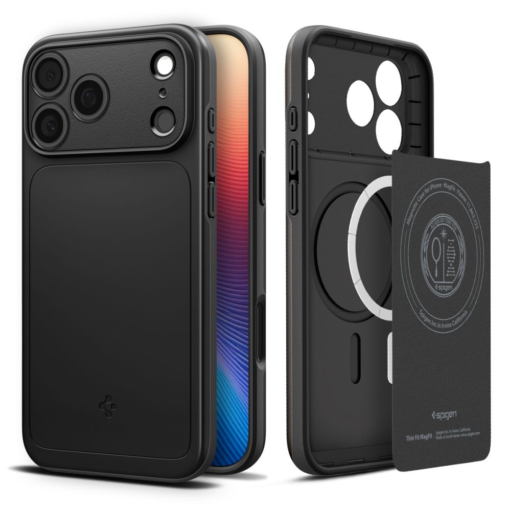 Carcasa Spigen Thin Fit cu MagSafe compatibila cu iPhone 17 Pro Max, Black