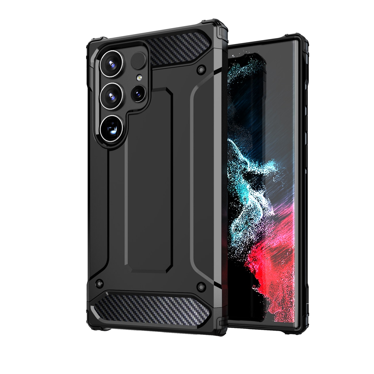 Carcasa Rugged Hybrid Armor compatibila cu Samsung Galaxy S24 Ultra Black