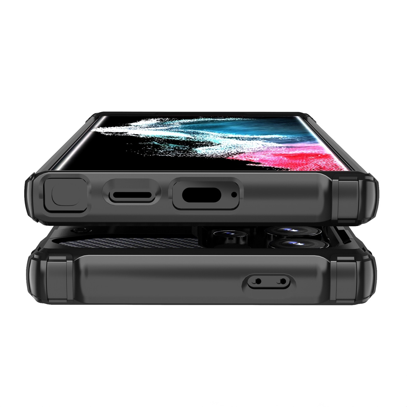 Carcasa Rugged Hybrid Armor compatibila cu Samsung Galaxy S24 Ultra Black