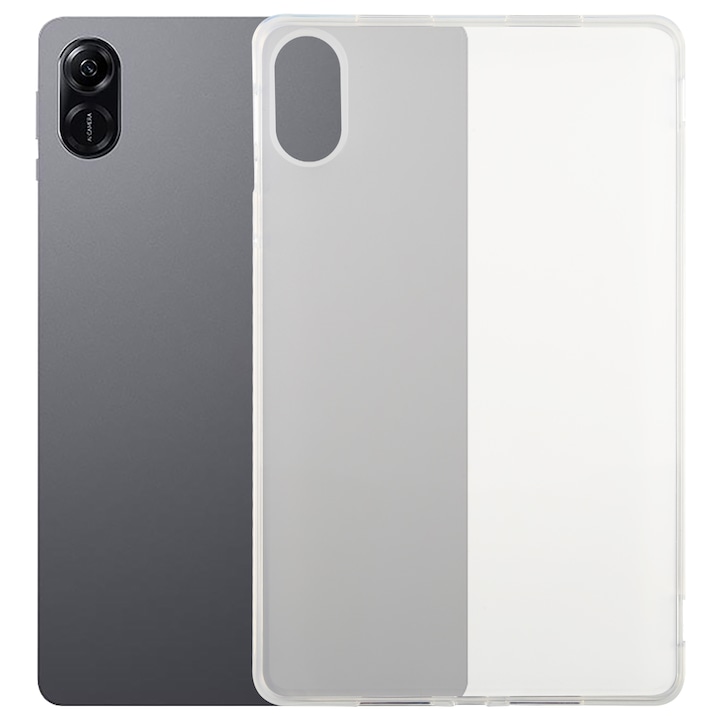 Husa tableta pentru Honor Pad X9 / X8 Pro, TPU, design mat, spate transparent, margini anti-soc, protectie anti-zgarieturi, compatibila, transparent mat