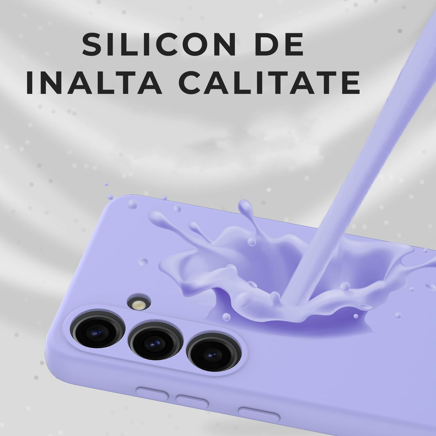 Husa pentru Samsung Galaxy S24 Plus Premium Silicon Daden®, Protectie Camera, Antisoc, Calitate Premium, Liliac