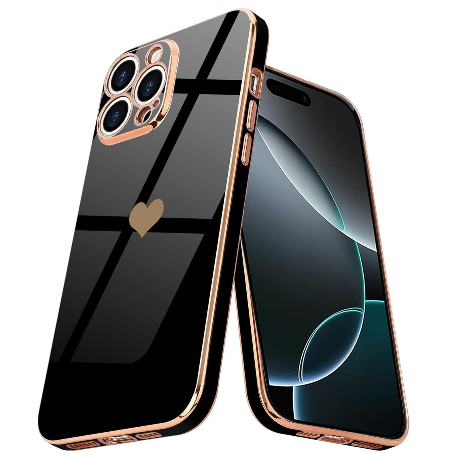 Husa telefon compatibila iPhone 15Promax, Hggzeg, Husa protectie, Antizgarieturi si rezistent la socuri, Margini ridicate pentru protectia ecranului, Protectie Camera, Usor de instalat, TPU, Negru