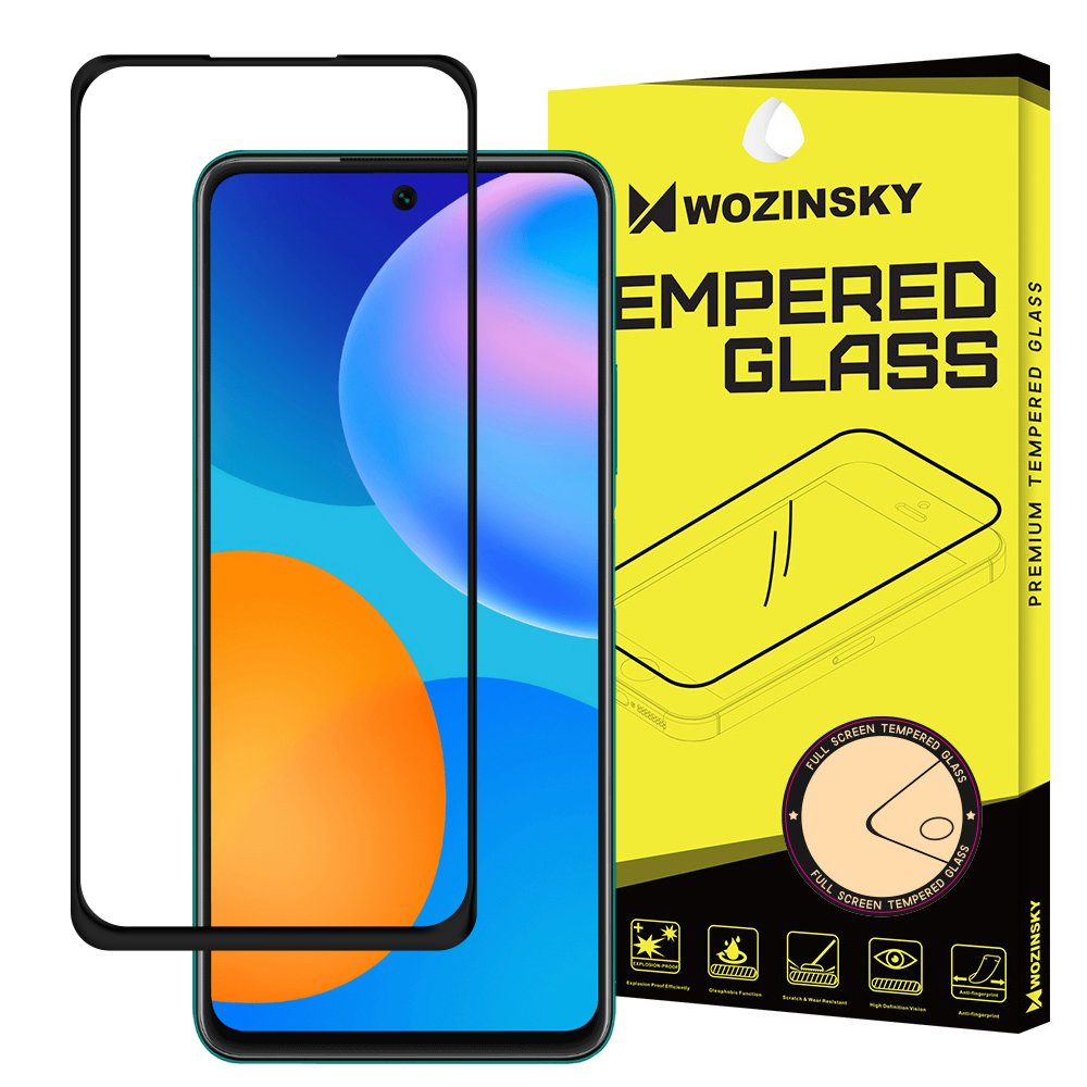 Folie Sticla Wozinsky, Tempered Glass 9H, Full Glue, Huawei P Smart (2021), Negru