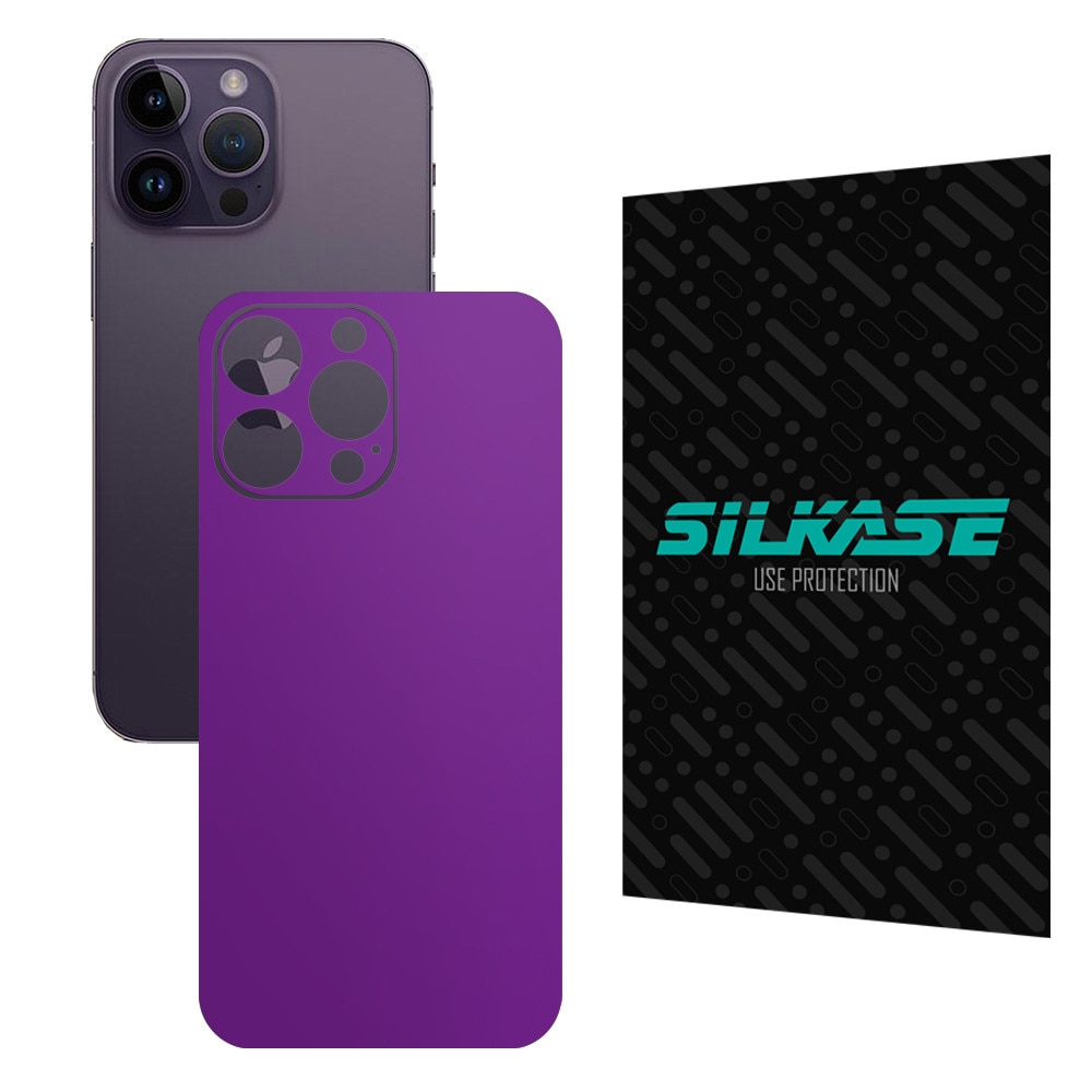 Folie skin SILKASE pentru Apple iPhone 14 Pro Max, violet mat, protectie spate telefon