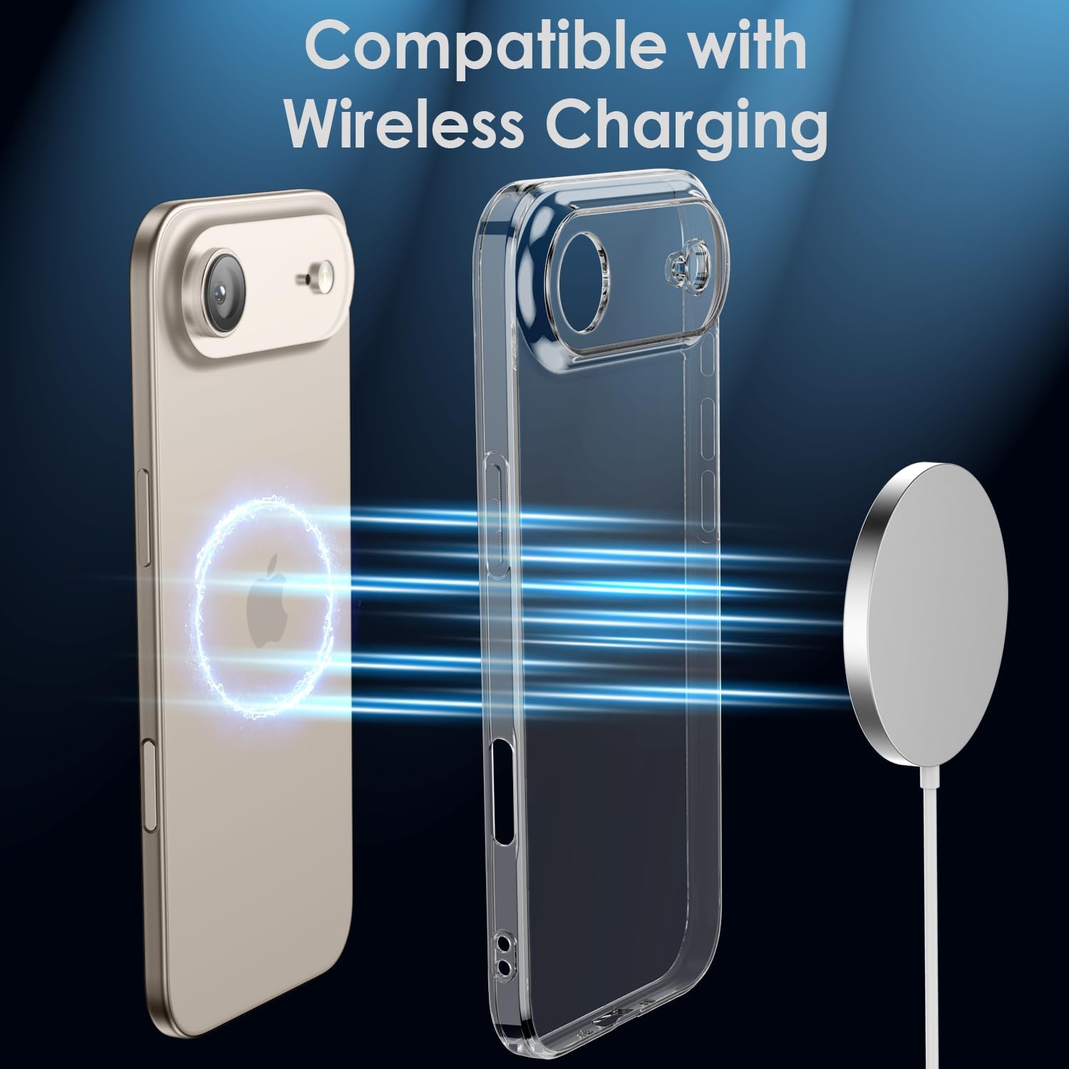 Husa protectie compatibila cu iPhone 17 Air, Ultra Slim, din silicon, cu protectie la camere, Transparent