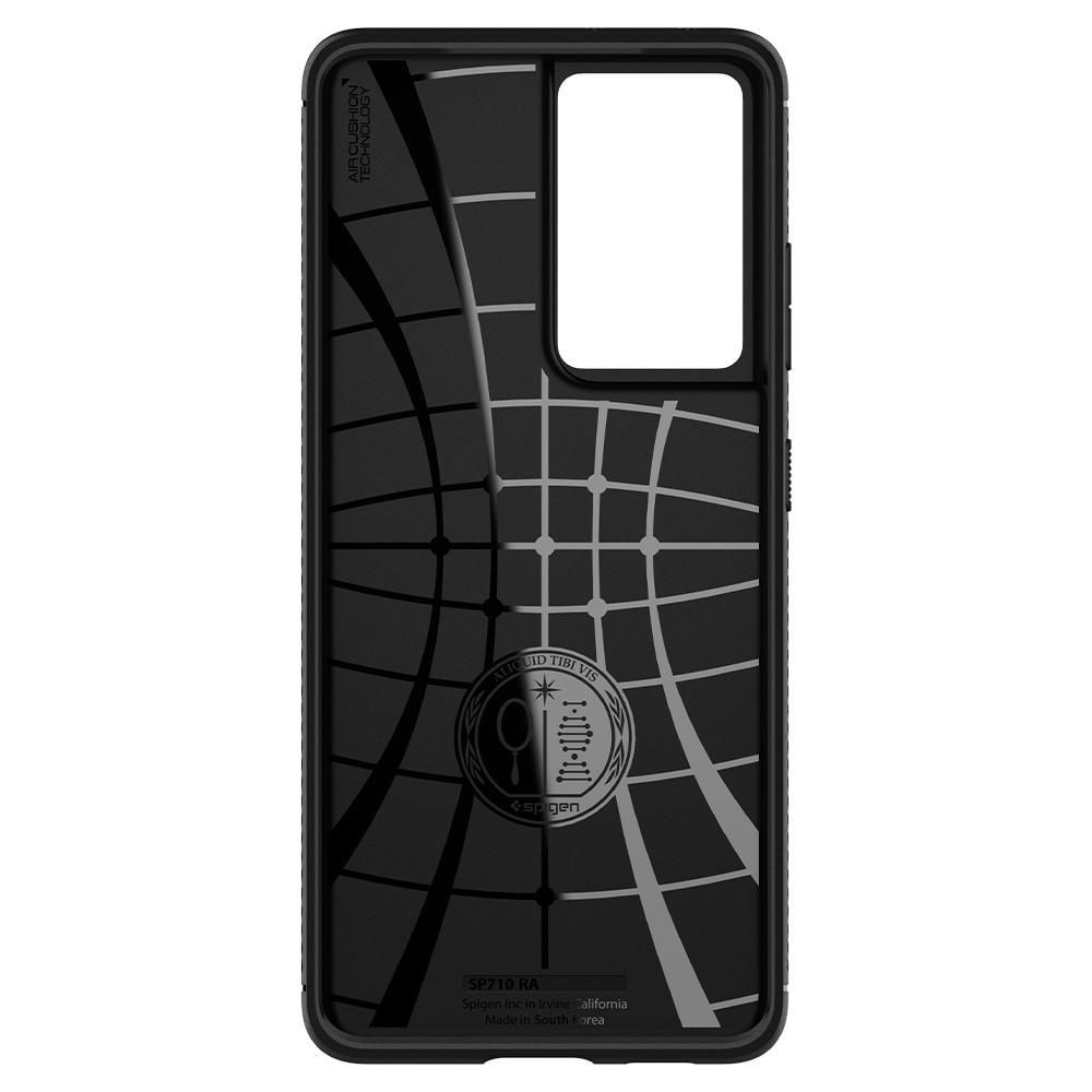 Carcasa Spigen Rugged Armor compatibila cu Samsung Galaxy S21 Ultra Matte Black