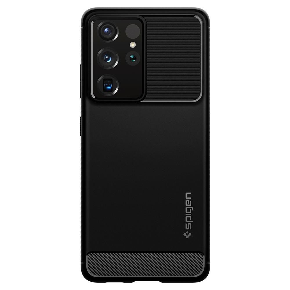 Carcasa Spigen Rugged Armor compatibila cu Samsung Galaxy S21 Ultra Matte Black