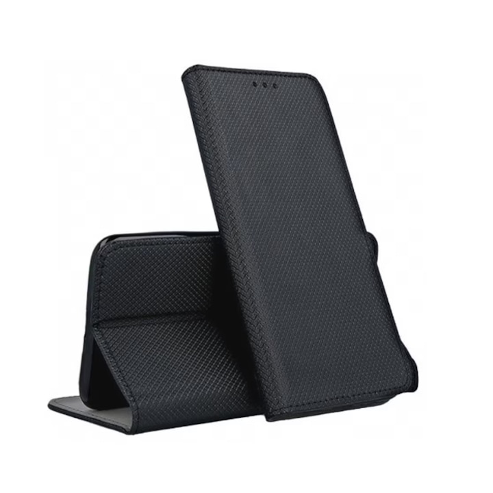Husa protectie Tip Carte, Mat-Tech compatibila cu Google Pixel 9 / Pixel 9 Pro, Inchidere Magnetica, Buzunar interior pentru card, Protectie Completa, Functie de Stand, Negru