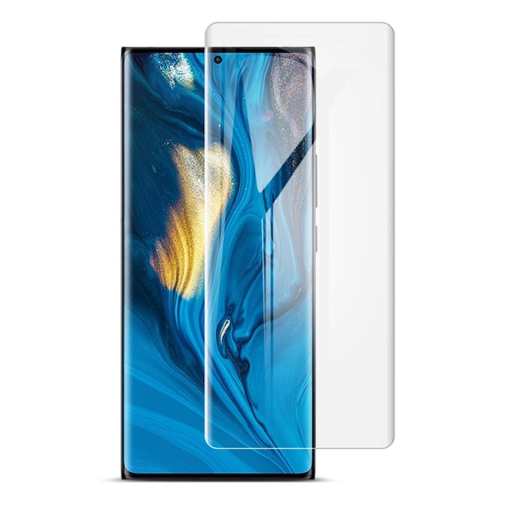 Folie Silicon Ecran pentru ZTE Blade A75, Silicon Hydrogel Regenerabil, Flexible Hydro-Crystal, Protectie Completa, Full Glue, Instalare usoara, Set complet pentru Instalare