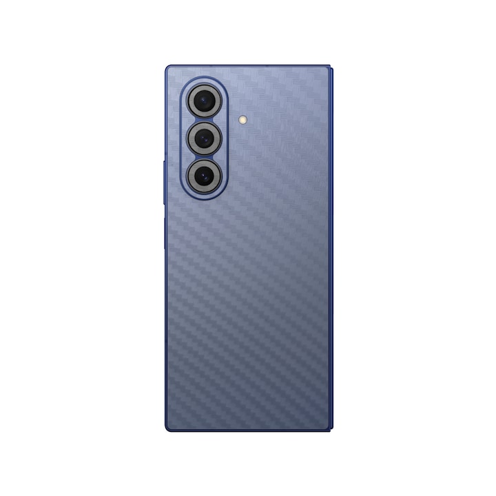 Folie iSkinz pentru Samsung Galaxy Z Fold7 - Carbon Transparent, 360 Cut, Skin Adeziv, Protectie Carcasa Spate si Laterale