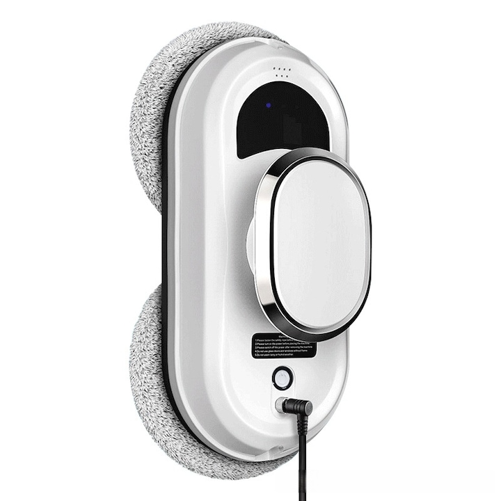 Robot de curatare a geamurilor, 90W, aspiratie 5600Pa, planificare inteligenta a traseului, protectie UPS, curatare eficienta, telecomanda, alb