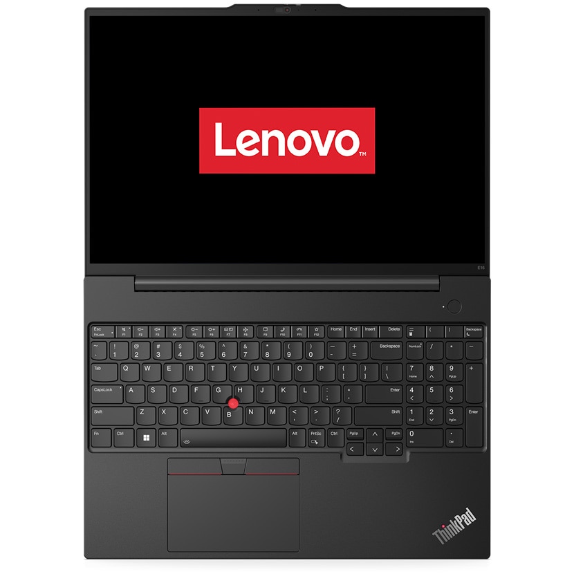 Laptop Lenovo ThinkPad E16 Gen 1 cu procesor AMD Ryzen™ 5 7530U pana la 4.5 GHz, 16", WUXGA, IPS, 16GB DDR4, 512GB SSD, AMD Radeon™ Graphics, No OS, Graphite Black, 3Y Onsite upgrade