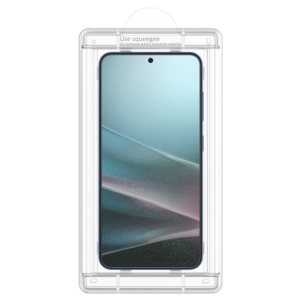 Folie protectie hibrid cu sistem de montare Spigen Elite Shield EZ FIT HD compatibila cu Samsung Galaxy S25 Plus Clear