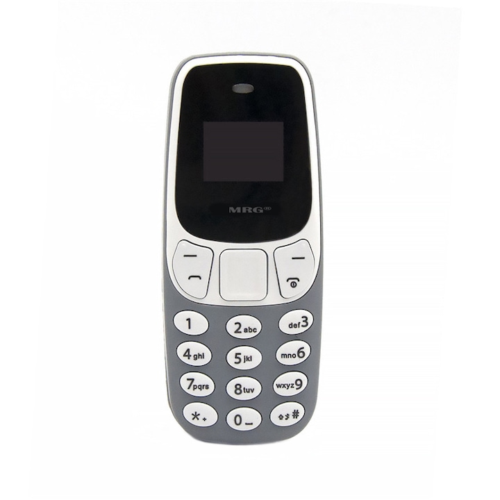 Mini Telefon MRG MBM10, DualSim, 32MB memorie interna, 32MB RAM, 3G, Gri