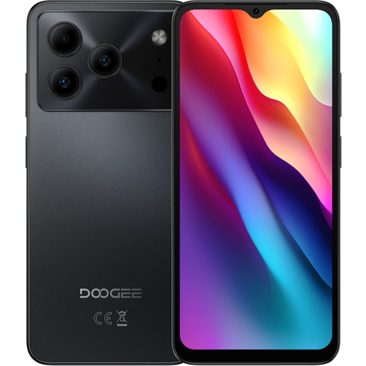 Telefon mobil Doogee Note 56, 4G, Dual SIM, Octa-Core, 6.56' 90Hz IPS, 24GB RAM (3GB Base+ 21GB virtuali), 6150mAh, Android 16, Black