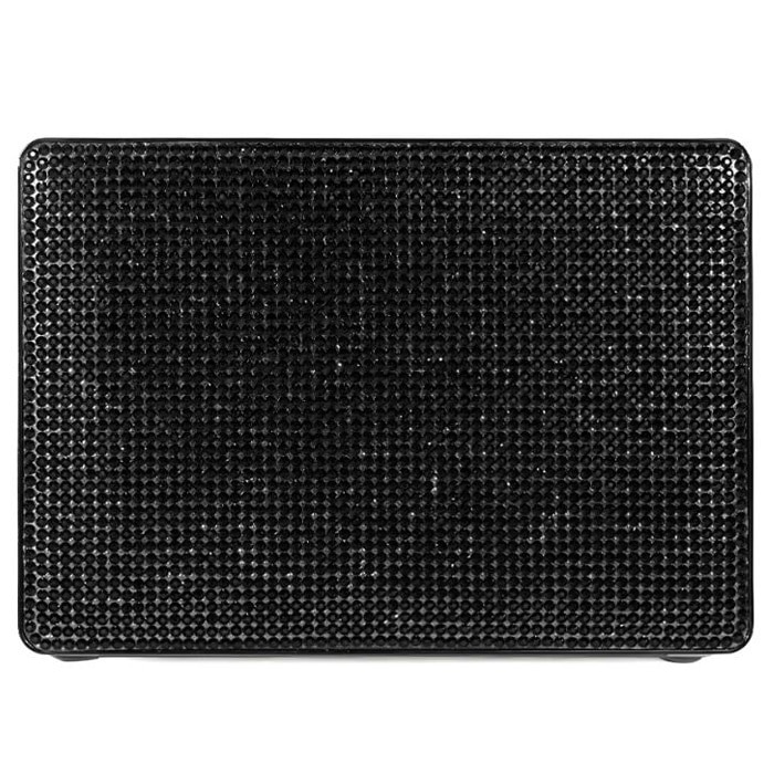 Husa Diamond, cu Strasuri, Compatibila cu MacBook New Pro 13", Design stralucitor, Protectie Anti zgarieturi, Negru