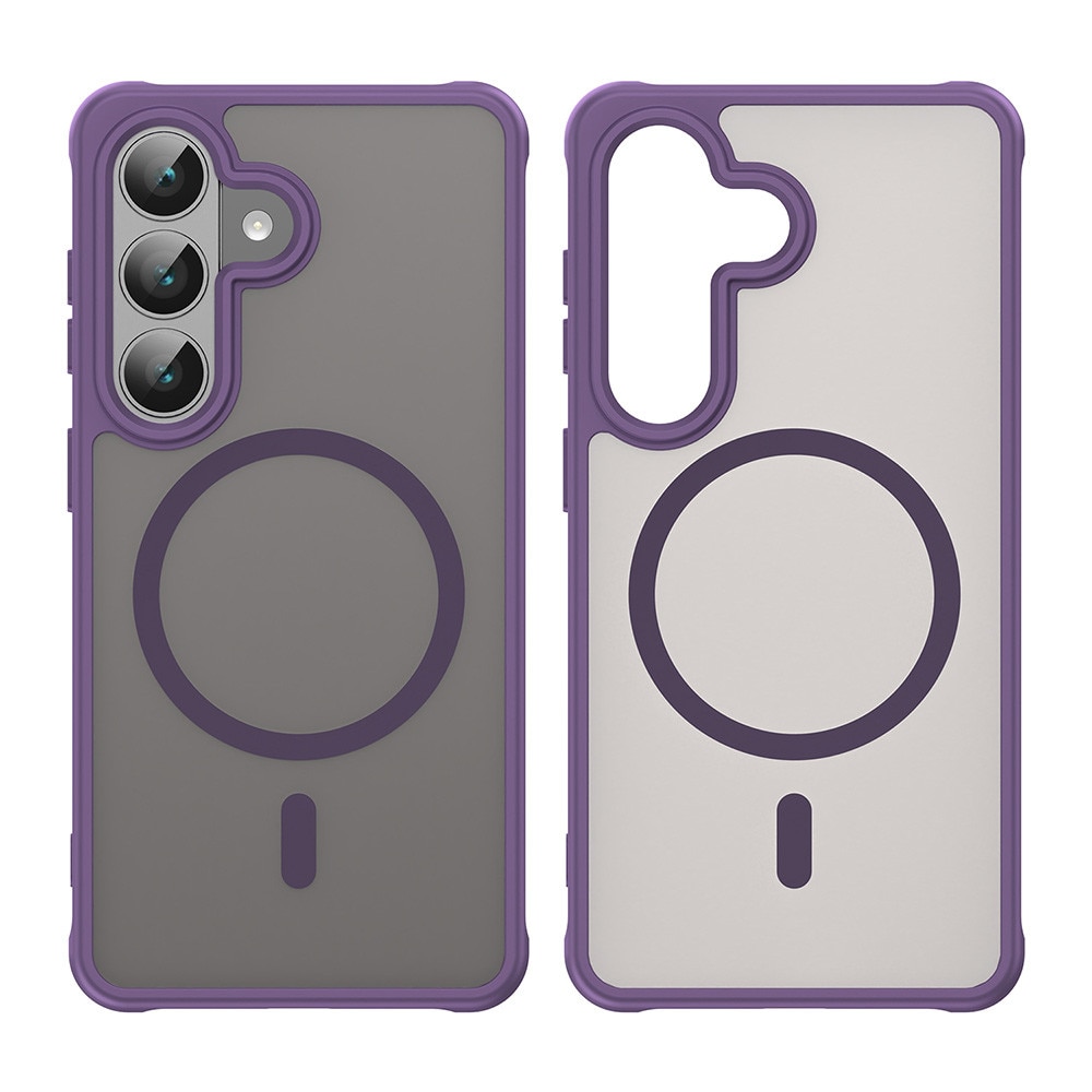 Husa Matte MagSafe pentru Samsung Galaxy S26 Plus, protectie completa, contur Mov