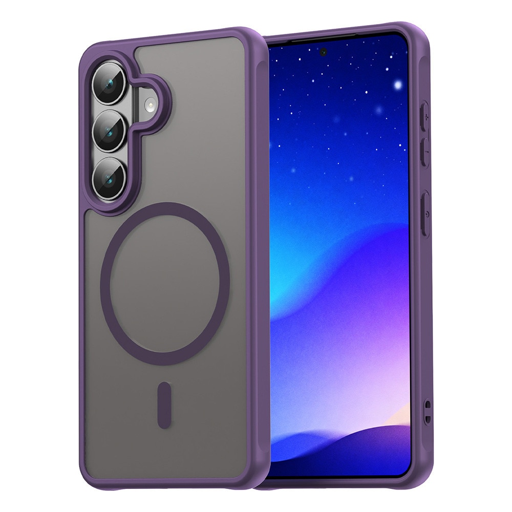 Husa Matte MagSafe pentru Samsung Galaxy S26 Plus, protectie completa, contur Mov