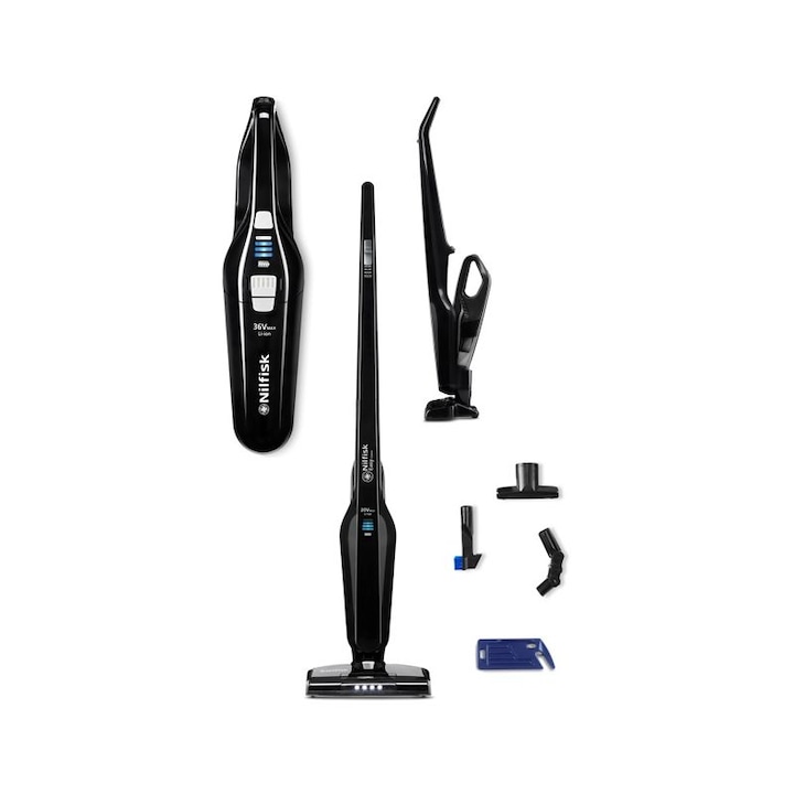 Aspirator vertical, Nilfisk, Easy Max Black, 2 in 1, 28 V