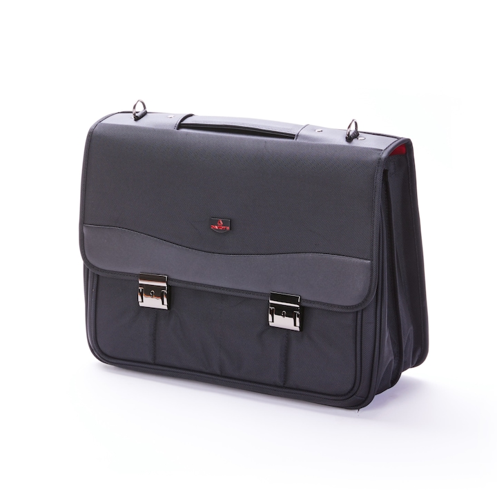 Servieta Laptop Davidts Monte Carlo 17", Nylon 1680D, Negru