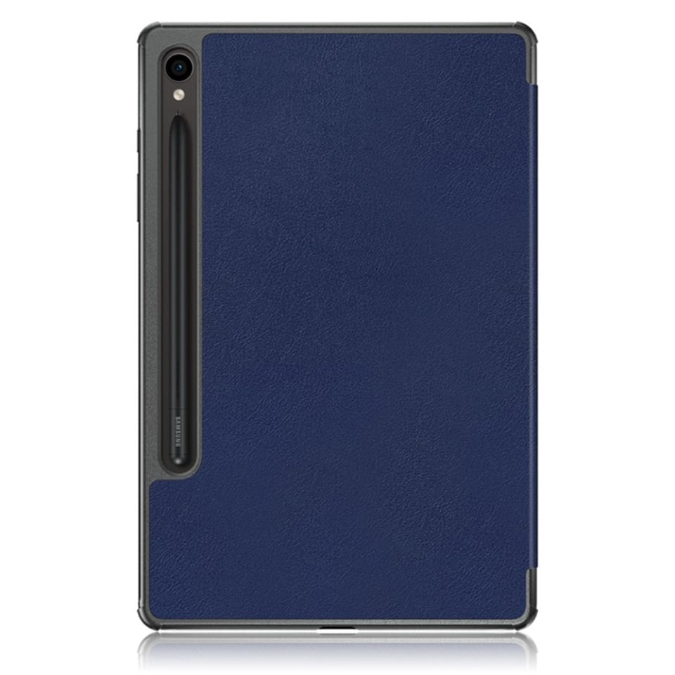Husa tableta pentru Samsung Galaxy Tab S9 / S9 FE / S10 FE, SKYDDAR INNOVATION, cu suport Multi-Unghi si functie Sleep/Wake, FoldPro, Albastru, set cu sticker