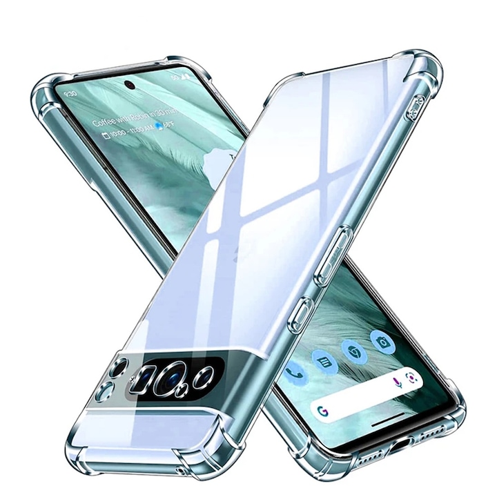 Husa protectie Mat-Tech compatibila cu Google Pixel 9 Pro XL, Protectie Camera, Colturi anti-soc, Decupaje Precise, Rezistenta la impact, Margini ridicate pentru protectia ecranului, Transparenta