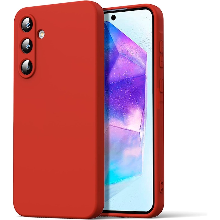 Husa Soft Touch, slim, ALC Mobile, anti soc, compatibila cu Samsung Galaxy A16, Rosu Tpu