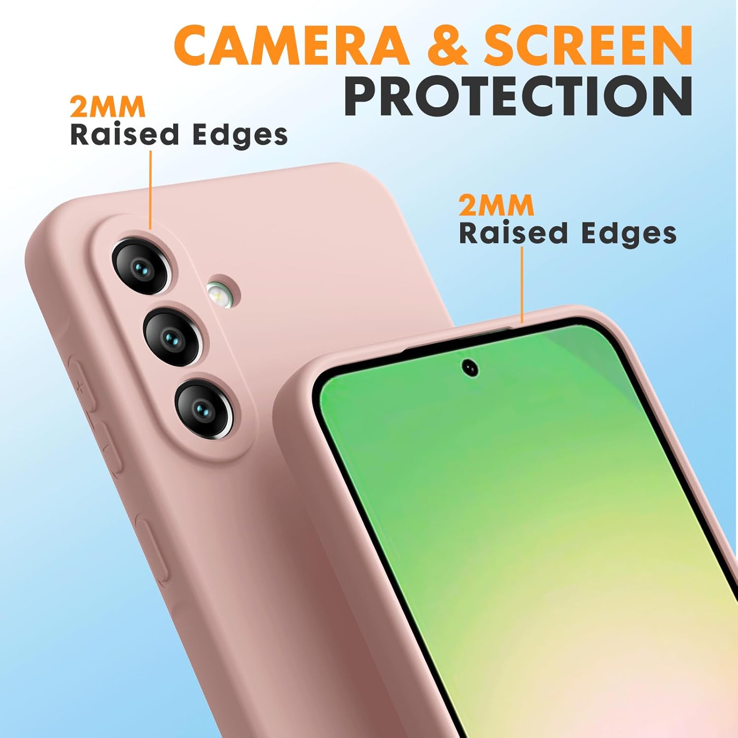 Pachet 2 in 1 – 2 Folii Sticla Margine Neagra + Husa Soft Touch Roz Pal, Compatibil cu Samsung Galaxy A36