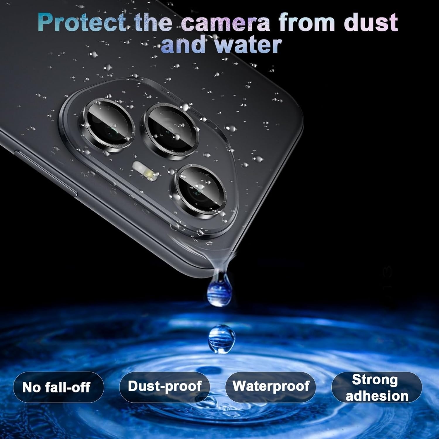Pentru Honor 400 Pro Protector de lentile camerei din sticla temperata, film de lentile individuale 9H Hardness HD, inel de metal + sticla de protectie, protectie impotriva zgarieturilor - 1 bucata