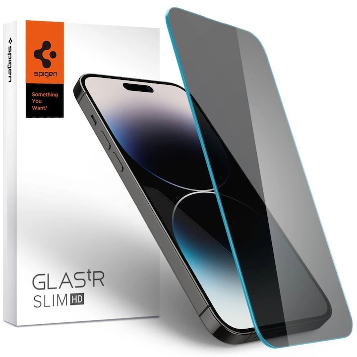 Folie Sticla Securizata Spigen Glas.tr Compatibila Cu iPhone 14 Pro Max, Privacy
