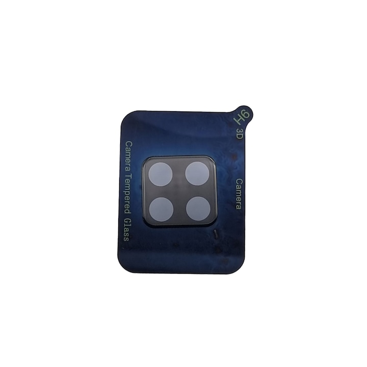 Folie protectie camera, Sticla, pentru Samsung A12, rezistent la socuri, Negru